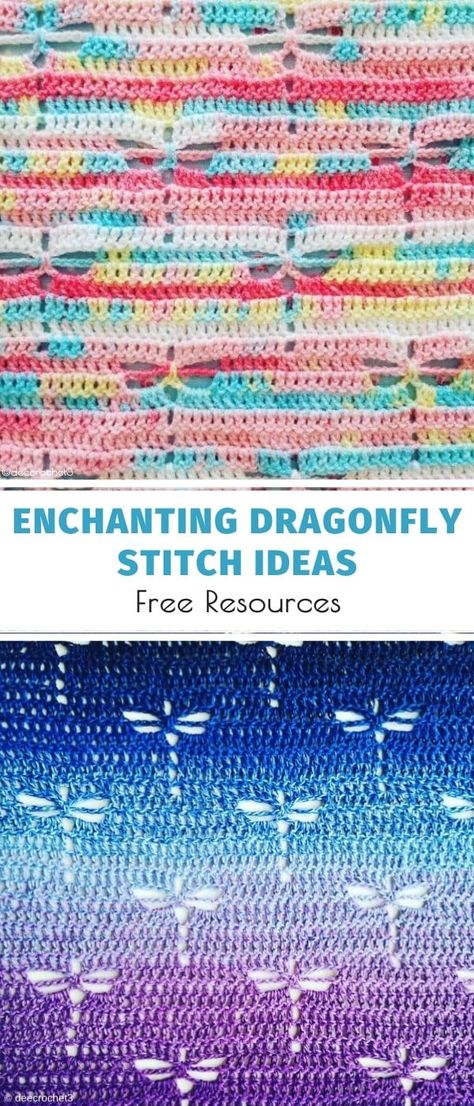 Dragonfly Stitch Crochet Projects Crochet Dragonfly Blanket Pattern, Dragonfly Pattern Crochet, Crochet Dragon Fly Blanket Free Pattern, Dragonfly Crochet Blanket Pattern Free, Dragonfly Filet Crochet Pattern Free, Dragonfly Scarf Crochet, Free Dragonfly Crochet Patterns, Dragonfly Knitting Pattern, Dragonfly Blanket Crochet Pattern Free