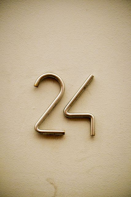 Number 24 | generatorrr | Flickr Signage Design, Font Minimalist, Interior Boho, Exterior Signage, Beige Wall, Casa Exterior, Wayfinding Signage, Environmental Graphics, Minimalist Aesthetic