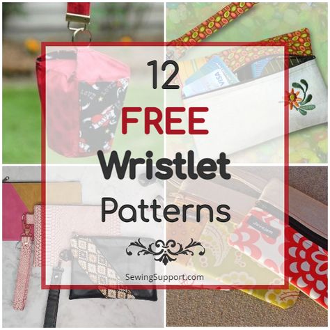 Wristlet Bag Pattern Free, Free Wristlet Patterns To Sew, Free Wristlet Sewing Pattern, Wristlet Patterns Free, Wrist Wallet Diy Free Pattern, Clutch Bag Pattern Free, Wristlet Wallet Pattern, Diy Wrist Wallet, Wristlet Sewing Pattern