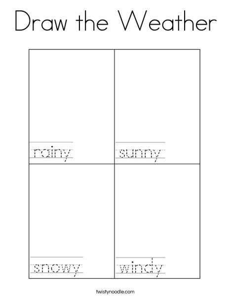 Draw the Weather Coloring Page - Twisty Noodle Esl Weather Activities, Kindergarten Weather Crafts, Weather Writing Kindergarten, Weather Kindergarten Worksheets, Weather Preschool Worksheets, Weather Worksheets For Preschool, Preschool Weather Worksheets, Kindergarten Weather Activities, Weather Activities Kindergarten