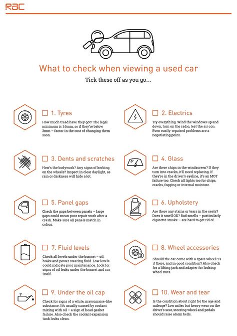 Organisation, Buying A Used Car, Car Checklist, Car Buying Guide, Car Facts, Car Care Tips, Car Buying Tips, Driving Tips, Car Essentials
