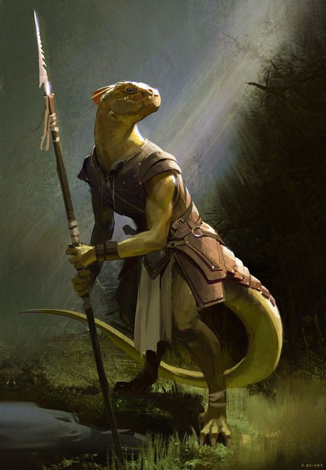 Reptilian Humanoid Art, Lizard Folk Dnd, Lizardfolk Female, Female Lizardfolk, Lizard Humanoid, Lizardfolk Druid, Dnd Lizardfolk, Lizardfolk Dnd, Lizardfolk Art