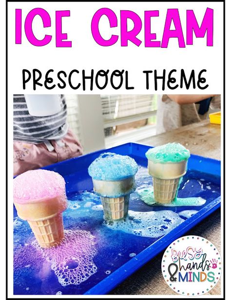 Ice Cream Preschool, Ice Cream Science, Ice Cream Dough, Summer Preschool Themes, Me Preschool Theme, Summer Crafts For Toddlers, Ice Cream Crafts, Name Crafts, Ice Cream Theme