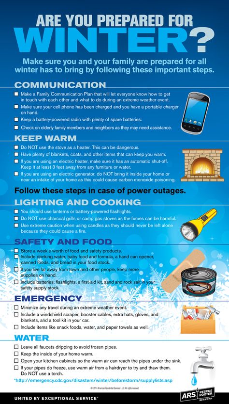 INFOGRAPHIC: Are you prepared for winter? Winter Weather Checklist, Winter Emergency Kit For Home, Winter Power Outage Survival, Winter Storm Preparedness At Home, Winter Emergency Preparedness, Winter Emergency Kit, Winter Storm Prep, Winter Storm Preparedness, Winter Preparation