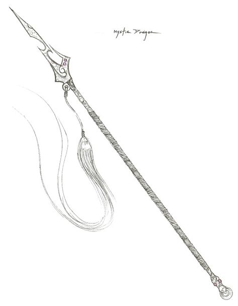 Dnd Spear Item, Spear Fantasy Art, Holding A Spear Reference, Spear Designs Art, Spear Concept Art, Spear Reference, Spear Concept Design, Spear Drawing, Water Spear