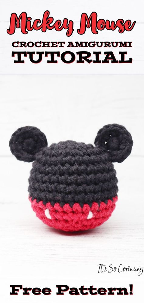 Crochet Amigurumi Mickey Mouse, Crochet Mickey Mouse Keychain Free Pattern, Crochet Mickey Mouse Pillow Pattern Free, Mickey Keychain Crochet, Crochet Mickey Head Free Pattern, Mickey Mouse Lovey Crochet Free Pattern, Free Crochet Mickey Mouse Pattern, Crochet Mickey Mouse Ornaments, Mickey Mouse Crochet Pumpkin