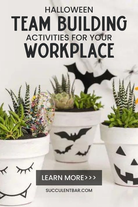 Workplace Activities Team Building, Team Building Activities For Dental Office, Halloween Themed Team Building Games, Halloween Staff Games, Halloween For Workplace, Fun Fall Office Activities, Fun Fall Activities For Work, Fall Work Activities, Halloween Team Activities