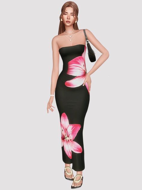 maplewhims Clothes Cc, Dress Earrings, Sims Clothes, Cc Clothes, Prom Inspo, Sims4 Cc, Cc Sims, 4 Dresses, Cc Finds