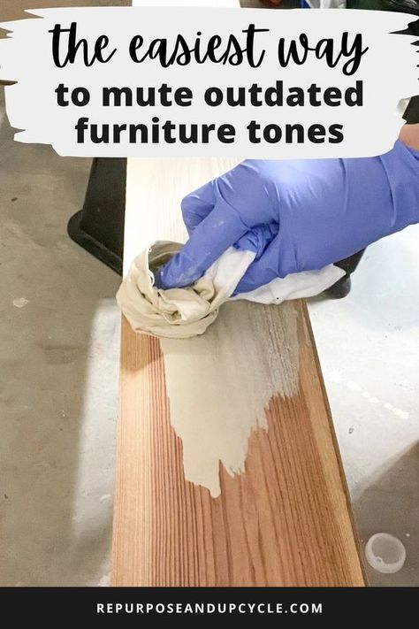 These are great tips on how to mute outdated furniture tones! Definitely saving this for my next furniture restore project! How To Do White Wash On Wood, White Wash Table Diy, Weathered Look With Paint, Bleach Wood Look With Paint, Upcycling, How To Refinish Bedroom Furniture, Distressed Pine Furniture, Milk Wash Furniture, Natural Wood Painted Furniture