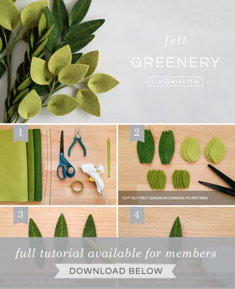 Making Felt, Felt Flower Tutorial, Felt Flowers Diy, Diy Flores, Fleurs Diy, Felt Leaves, Felt Christmas Decorations, Deco Floral, Paper Flowers Diy