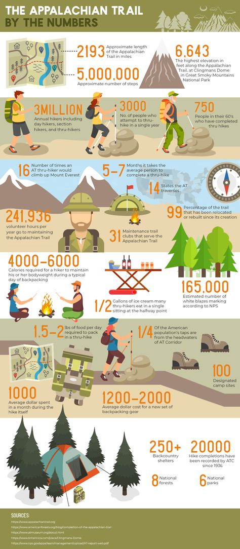 Hiking the Appalachian Trail - The Complete Guide for Beginners in 2021 - TrailHeads How To Train To Hike The Appalachian Trail, Appalachian Trail Packing List, Appalachian Trail Tattoo, Application Trail, Appalachian Trail Gear, Appalachian Trail Map, Hiking The Appalachian Trail, Map Route, Beginner Hiking