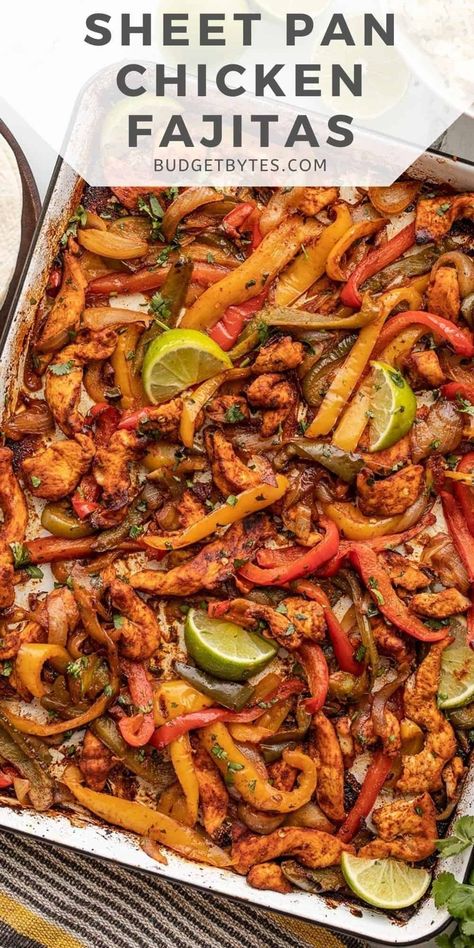 Essen, Griddle Fajitas, Chicken Fajitas Oven, Baked Fajitas, Oven Fajitas, Sheet Pan Chicken Fajitas, Baked Chicken Fajitas, Sheet Pan Dinners Chicken, Pan Chicken Fajitas