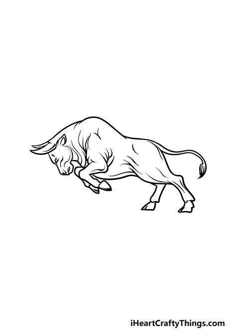 Brahman Bull Drawing, Bull Simple Tattoo, Bull Sketch Drawings, Charging Bull Drawing, Spain Bull Tattoo, Simple Bull Drawing, Pretty Bull Tattoo, Bull Tattoo Stencil, Bull Logo Design Ideas