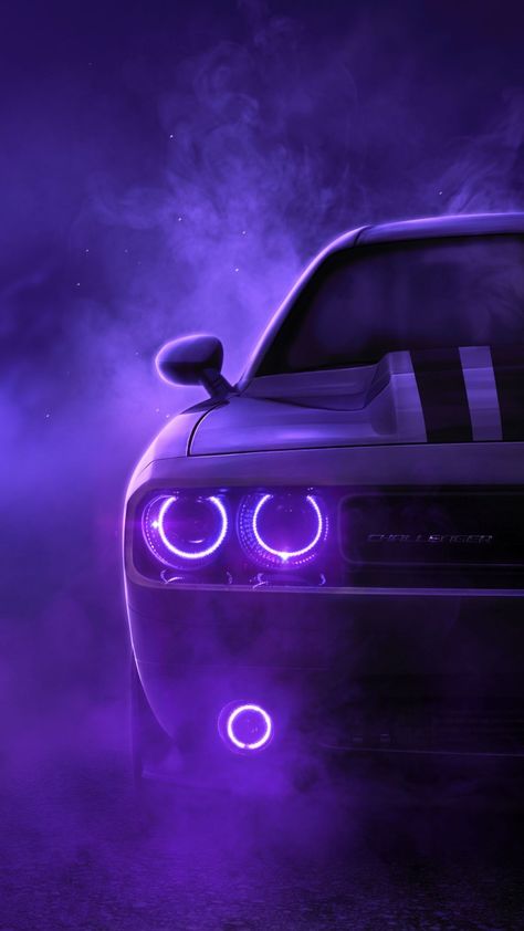 Wallpaper Carros, Dodge Challenger Hellcat, Camaro Car, Challenger Srt Hellcat, Dodge Challenger Srt Hellcat, Super Fast Cars, Purple Car, Sports Car Wallpaper, Futuristic Motorcycle