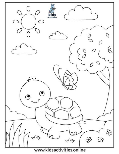 Free! 12 Cute Coloring Page for Kids ⋆ Kids Activities Drawing For Colouring Kids, Coloring Pages For Preschoolers Free, Coloring For Preschool Free Printable, Kindergarten Worksheets Coloring, 1st Grade Coloring Pages Free, Coloring For Kindergarten Free Printable, Cute Turtle Coloring Pages, Coloring Books For Kids Free Printable, Colouring Activities For Kids Preschool