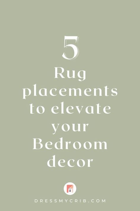 Are you confused about how to place your rug or what size you should choose for your bedroom decor? Here our 5 collected bedroom rug placements that will help you create a seamless bedroom interior. Additionally, we put together a rug size guide for bedroom and their placements. Don't struggle with whether you should put bedroom rugs under bed, find the best bedroom rug placements now! Additionally, find a beautiful collection of neutral rugs, vintage rugs, farmhouse rugs and more. Rug Placement Full Size Bed, Under Bed Rug Placement, Under Bed Rugs Ideas, Runner Rug On Each Side Of Bed, Rug Size For King Sized Bed, How To Use Rugs In Bedroom, Hardwood Bedroom Floors With Rug, Where To Put A Rug In A Bedroom, Rug Under Bed Ideas
