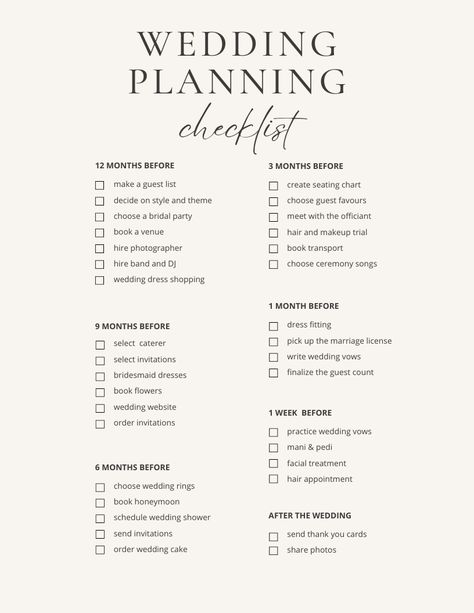 I know how much goes into a wedding (even a smaller, more intimate wedding) & it can be a lot of work. But it can be overwhelming to know where to start! This wedding planning checklist is long & it doesn’t cover absolutely everything but it will be helpful to refer back to during your wedding planning journey. This checklist will help you know where to start & how to plan your wedding & get you on the right track! Wedding Planner Checklist Free Printable, Where To Begin Wedding Planning, Reception Planning Checklist, How To Start A Wedding Planning Business, Intimate Wedding Planning Checklist, How To Start Planning Your Wedding, Where To Start Planning A Wedding, How To Wedding Plan, Everything You Need For A Wedding