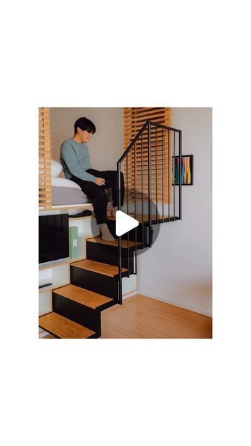 grace 🇹🇼🇨🇦🇬🇧 on Instagram: "(... and once Tim is asleep, imma close off the stairs and shut the door 🤣😈) ⁡ Pranks aside, how cool is this retractable staircase that blends into the shelves? I love clever small space designs like this! Haven't made a hotel post #x𖠿 in a while, might do a room tour post later of our lovely stay in Vienna a month ago! 😍 ⁡ ⁡ 📍Zoku Vienna @zokuvienna 🇦🇹 #xeriazaustria 🏡 More hotels and B&B at #x𖠿" Retractable Stairs, Entrance Stairs, Shut The Door, Small Space Design, Front Entrance, Front Entrances, Room Tour, Small Space, The Door