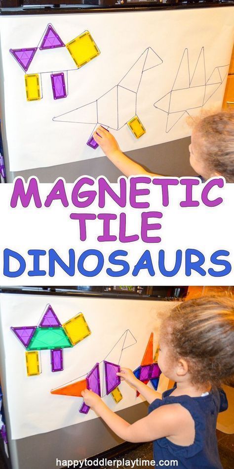 Dinosaur Theme Preschool, Dinosaur Activities Preschool, Freetime Activities, Dinosaurs Preschool, Dinosaur Activities, Magnetic Tiles, Daycare Activities, Aktivitas Montessori, Preschool Lessons