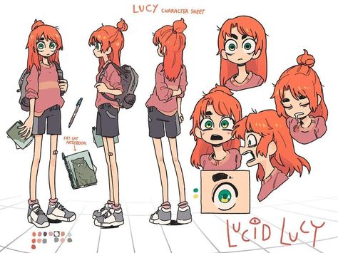 Lucid Lucy, Short Drawing, Animation Character Design, 심플한 그림, 동화 삽화, Model Sheet, 캐릭터 드로잉, Character Design Animation, Cartoon Character Design
