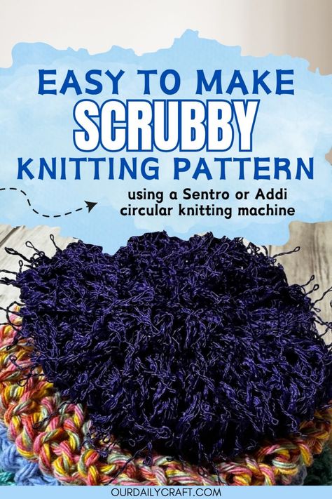 sentro knit scrubby pattern Addi Knitting Machine Patterns, Circular Knitting Machine Patterns Free, Cup Cozy Knitting Pattern, Addi Machine, Scrubby Pattern, Circular Knitting Patterns, Diy Room Spray, Addi Knitting Machine, Scrubby Yarn