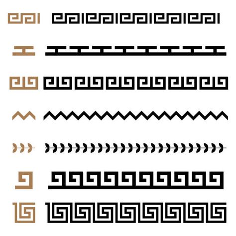 Pattern Illustrations, Key Tattoo, Beauty Patterns, Greek Pattern, Tattoo Designs Wrist, Ancient Greek Art, Greek Design, Greek Tattoos, Greek Key Pattern