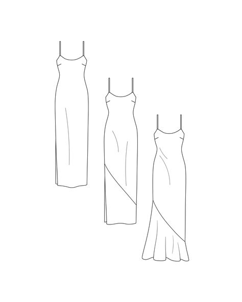 Slip Skirt Pattern, Slip Dress Pattern, Bias Slip Dress, Bucket Hat Pattern, Pouch Pattern, Slip Skirt, Current Styles, Dress Sewing Pattern, Silk Organza