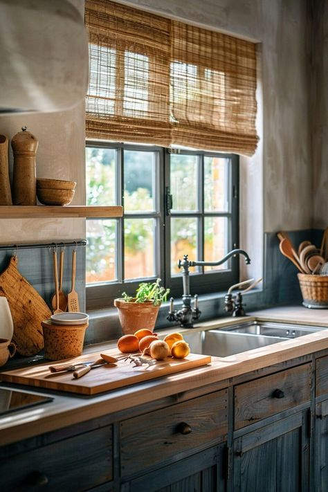 Bring a natural, earthy feel to your kitchen with Rustic Rattan Screens as boho kitchen curtains. These woven blinds add texture and warmth, complementing the organic elements of boho decor. Perfect for those who value sustainability and a connection to natural materials, these screens offer both privacy and style. Their rustic charm is ideal for kitchens with wooden accents or a neutral color scheme. Explore more rustic rattan screen options for a cozy, nature-inspired kitchen. Nature, Diy Boho Kitchen, Rattan Screen, Boho Kitchen Curtains, Woven Blinds, Cozy Nature, Canvas Curtains, Geometric Curtains, Organic Elements