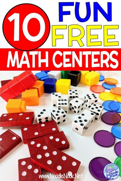 These FREE Printable Math Centers are perfect for K-5Special EdWork Centers for students with Autism-15 Printable Activitiestips on differentiation Kindergarten Math Tutoring, Free Math Activities For Kindergarten, Fun Math Centers Kindergarten, Dominos Math Games Free Printable, Math With Dominoes, Dominos Activities Preschool, Math Games With Dominoes, Fun Math Activities For Kids 1st Grade, Free Math Games For Kindergarten