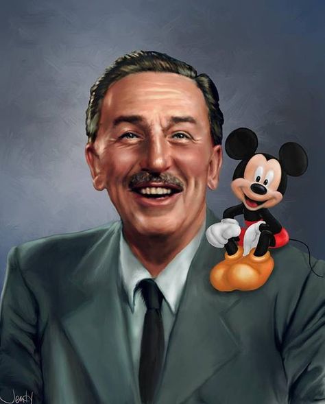 Walt Disney and Mickey Walter Elias Disney, Walt Disney Mickey Mouse, Disney Side, Film D'animation, Arte Disney, Disney Favorites, Disney Addict, Disney Memes, Disney Dream