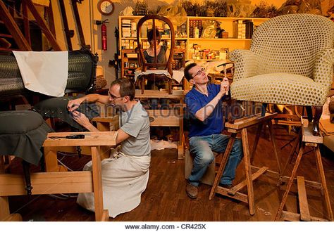 Upholstery Shop Layout, Upholstery Workshop Ideas, Upholstery Chair Diy, Upholstery Studio, Upholstery Workshop, Animal Print Upholstery, Upholstery Shop, Upholstery Trends, Upholstery Nails