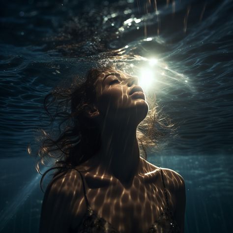 Low angle shot of amazing woman swimming in the pool at night time :: shooting with Dome Port Underwater Photography Portrait, Woman Under Water Photography, Shoot Inspiration Creative, Underwater Woman Photography, Underwater Photography Aesthetic, Mermaid Photography Underwater, Underwater Model Photography, Swimming Underwater Aesthetic, Woman Underwater Photography