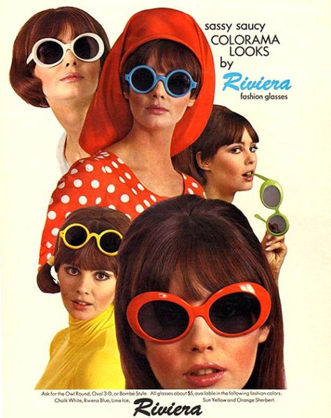 60s Ads, 60s Accessories, 1960s Sunglasses, Riviera Fashion, 60's Mod, Mode Retro, Fashion 1960s, Swinging Sixties, Moda Retro