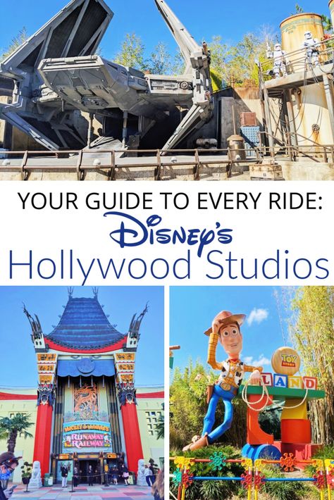 Your guide to all the rides at Disney’s Hollywood Studios {2024} Hollywood Studios Food, Planning A Disney World Vacation, Disney Junior Characters, Disney World Hollywood Studios, Toy Story Land, Disney On A Budget, Disney's Hollywood Studios, Disney World Food, Hollywood Studio