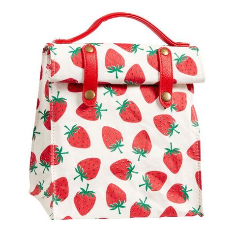 Insulated Lunch Tote, Washable Paper, Red Strawberry, Facebook Post, Lunch Tote, Cute Home Decor, Insulated Lunch Bags, World Market, Cute Bags