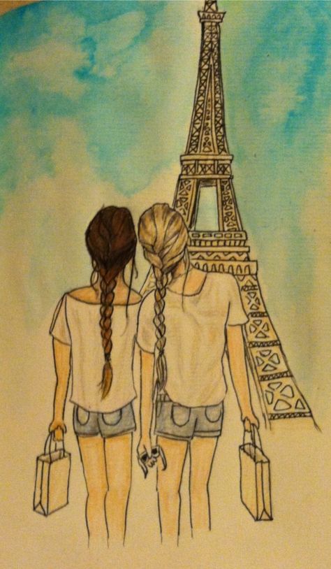Bff Drawings, Great Pictures, Favorite Person, Drawing Sketches, Cute Drawings, Eiffel Tower, Google Image, We Heart It, Favorite Places