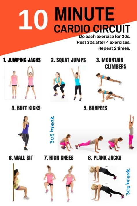 10 Minute Cardio Workout, Fitness Before After, Workout Fat Burning, Hiit Workout Routine, Cardio Circuit, Gym Antrenmanları, Latihan Kardio, Barbell Workout, Cardio Workout At Home