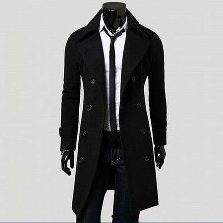 Winter Men Slim Stylish Trench Coat Double Breasted Long Jacket Parka Features: 1.It is made of high quality materials,durable enought for your daily wearing. 2.Stylish and fashion design make you more attractive. 3.Perfect Match with your favorite black slacks, denim jeans, etc. 4.Great for Daily,Casual,I am sure you will like it! 5.Wearing it will make you look more handsome. Product information: Season:Autumn,Winter Gender:Men Occasion:Daily,Casual Material:Cotton Blend Pattern Type:Pure Colo Long Coat Men, Men's Trench Coat, Winter Men, Burberry Coat, Long Overcoat, Long Coat Jacket, Winter Trench Coat, Long Winter Coats, Trench Coat Men