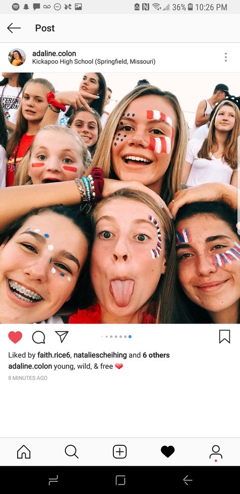 Usa Themed Face Paint, Usa Day Spirit Week Outfit Face Paint, Usa Face Paint Football Game, Usa Theme Outfit Football Games Face Paint, Spirit Makeup Football, Face Paint High School Football, Spirit Face Paint Football, Usa Face Paint Football, Football Makeup Highschool