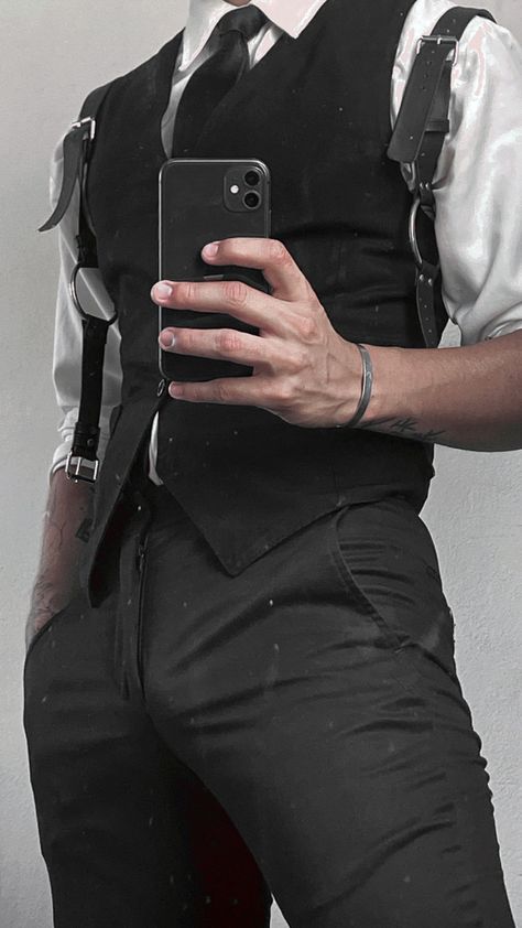 Daddy Type Outfit, Mens Formal Wear Aesthetic, Royal Blue Outfit Men, Guy With Scratch On Back, Mafia Style Men, V Line Men, Men In Corsets, Guy In Suit, Full Black Suit