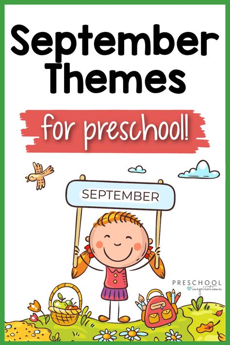 Kindergarten September Themes, September Preschool Songs, Intro To Fall Preschool, October Curriculum Themes, Preschool Themes Weekly Fall, September Theme For Preschool, Autumn Activity For Preschool, September Lesson Plans For Preschool, September Science Preschool