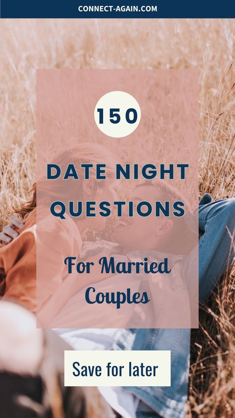 Are you ready for the best date night questions for couples to reconnect? In this blog post, you'll find deeper conversation starters for couples and access to a free download of the date night questions! Save for later and follow for more happy marriage tips. Spouse Date Night Questions, Date Night Conversation Marriage, Questions For Date Night, Date Night Questions Relationships, Date Night Questions For Married Couples, Conversation For Couples, Questions For Couples To Reconnect, Couple Conversation Starters, Fun Date Questions