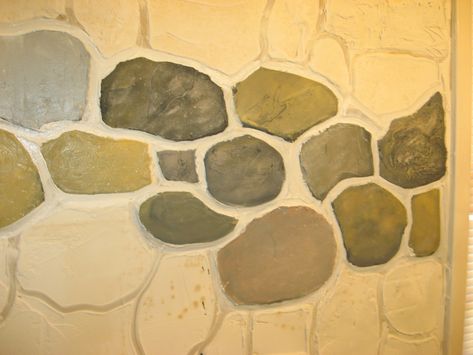 Rock Wall Diy, Diy Stone Wall Interior, Faux Stone Wall Interior, Fake Rock Wall, Diy Faux Rocks, Faux Rock Walls, Fake Stone Wall, Diy Stone Wall, Fake Brick