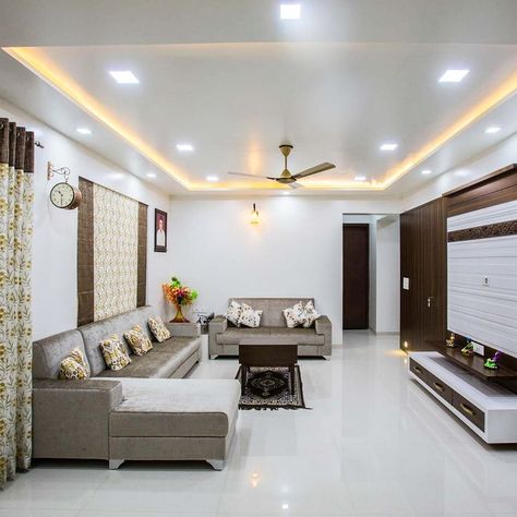 False Ceiling For Hall, Living Room Design Colour, Latest False Ceiling Designs, Salon Simple, Simple False Ceiling Design, Simple Ceiling Design, Design Hall, Plafon Gypsum, Pvc Ceiling Design