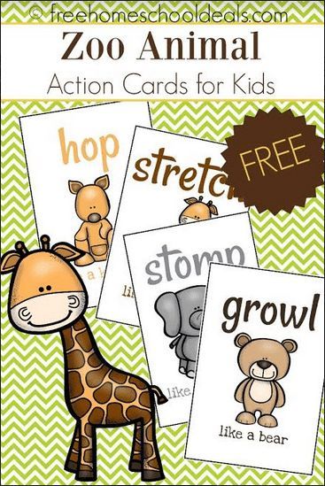 FREE ZOO ANIMAL ACTION CARDS (Instant Download) Montessori, Animal Action Cards, Zoo Animals Preschool Activities, Zoo Animal Activities, Zoo Animals Preschool, Preschool Zoo Theme, Learning Animals, Zoo Preschool, Zoo Activities