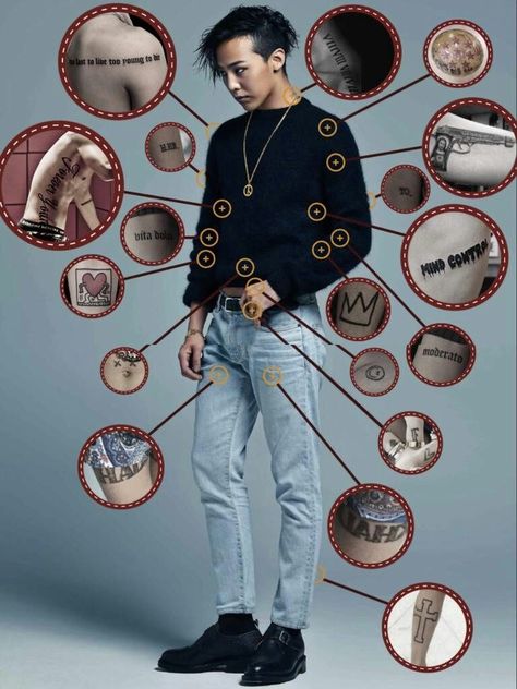 G Dragon Style, G-dragon Hot, G Dragon Tattoo, Gd Tattoo, G-dragon Aesthetic, Dragon Tattoo Leg, G Dragon Cute, Dragon Tattoo Back, Dragon Tattoo Meaning