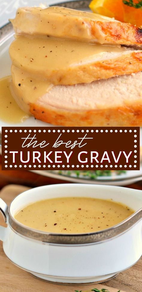 Best Turkey Gravy Recipe, Dinner Sauces, The Best Turkey Gravy, Gravy Thanksgiving, Turkey Pictures, Turkey Decorations, Best Turkey Gravy, Turkey Seasoning, Turkey Gravy Recipe