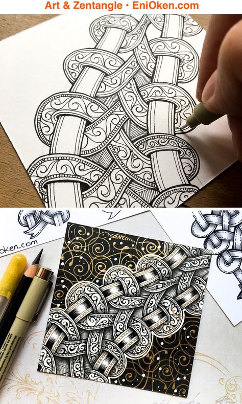 Cool Art Patterns, Zentangle Halloween Art, Zentangle Videos Tutorials Step By Step, Zen Tangles Patterns, Zen Tangle Drawings, Zen Tangle Patterns Step By Step, Zendoodle Art For Beginners, Zen Doodle Patterns Step By Step, Zentangle Filler Patterns