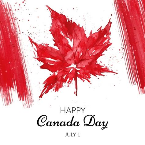 Hand painted watercolor canada day illustration Free Vector Canada Flag Art, Canadian Flag Art, Canada Day Images, John Candy, Flag Painting, Holiday Crafts Diy, Happy Canada Day, Canadian Flag, Flag Art