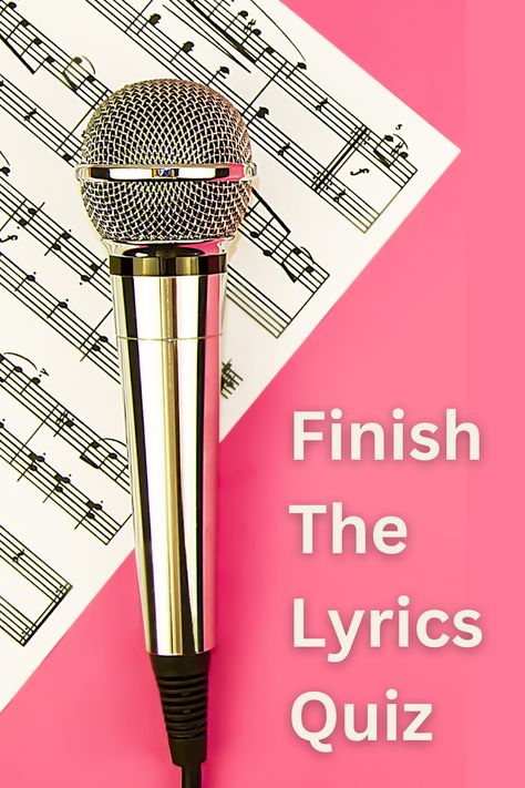 Finish The Lyrics Quiz Finish The Lyrics Game, Guess The Lyrics, Free Quizzes, Music Quiz, Finish The Lyrics, Music Trivia, Quiz Questions And Answers, Quiz Questions, Quizes Buzzfeed